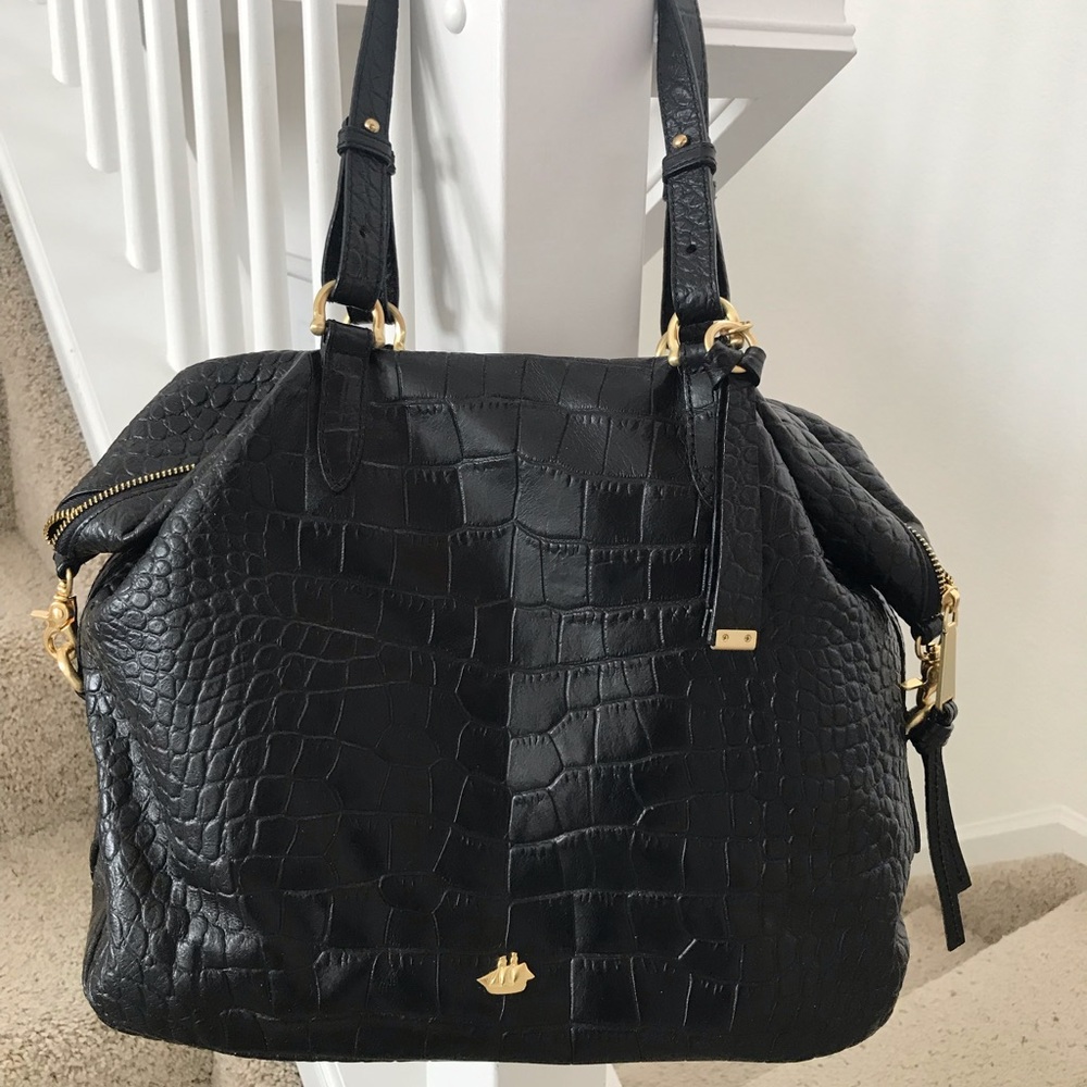 Brahmin Tote, Black Croc